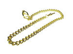 Pocket Watch Chain with Belt Hook - Pocket Watch Chain - 14K Yellow Gold over Stainless Steel 14 inches