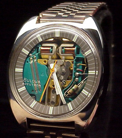 Accutron Spaceview White Painted Spear Hands with Luminous Bulova 