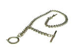 Pocket Watch Chain - Rhodium over Stainless Steel 14 inches
